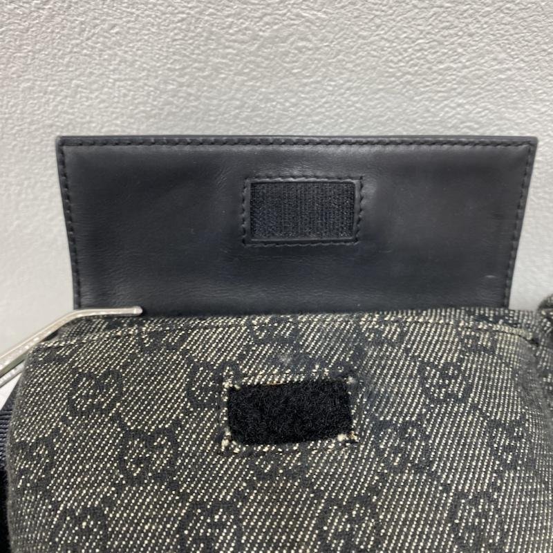 グッチ GUCCI ボディバッグ ウェストポーチ ウェストバッグ GGキャンバス レザー 28566 200047 ユニセックス BLK ボディバッグ -_画像9