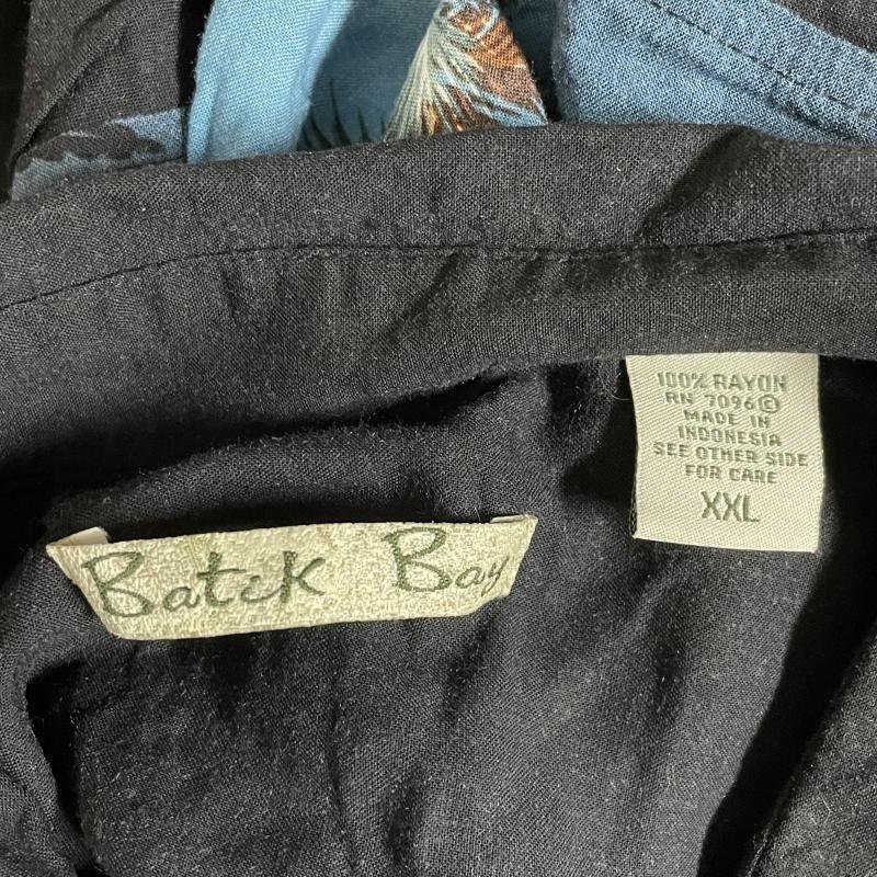 古着 Batik Bay / バティック・ベイ　ヤシの木 ウッドボタン 半袖 レーヨン アロハシャツ シャツ、ブラウス シャツ、ブラウス XXL_画像10