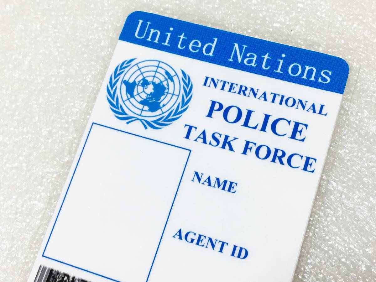 ☆ アメリカ 人気 刑事ドラマ グッズ UN 国連 国際連合 機動警察 風 IDカード ブランク（未記入）タイプ （検索：ポリスバッジ） ☆の画像2