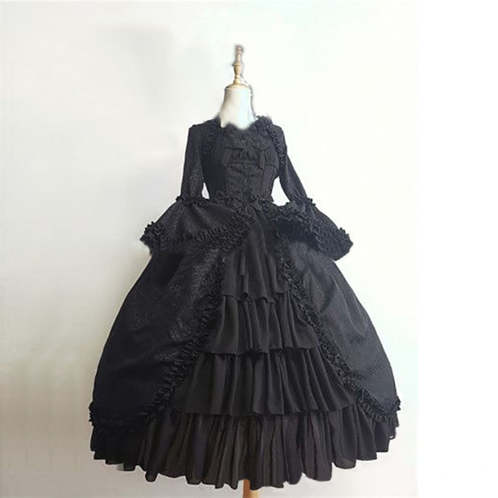  new goods woman Vintage . dress middle . floral print. dress gothic cosplay plus size ball gown 