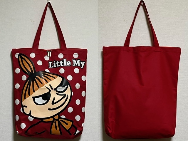 MOOMIN★Little My◇ムーミン リトルミイ [ダブルジップ トートバッグ] レッド 未使用品 ＊非売品_画像1