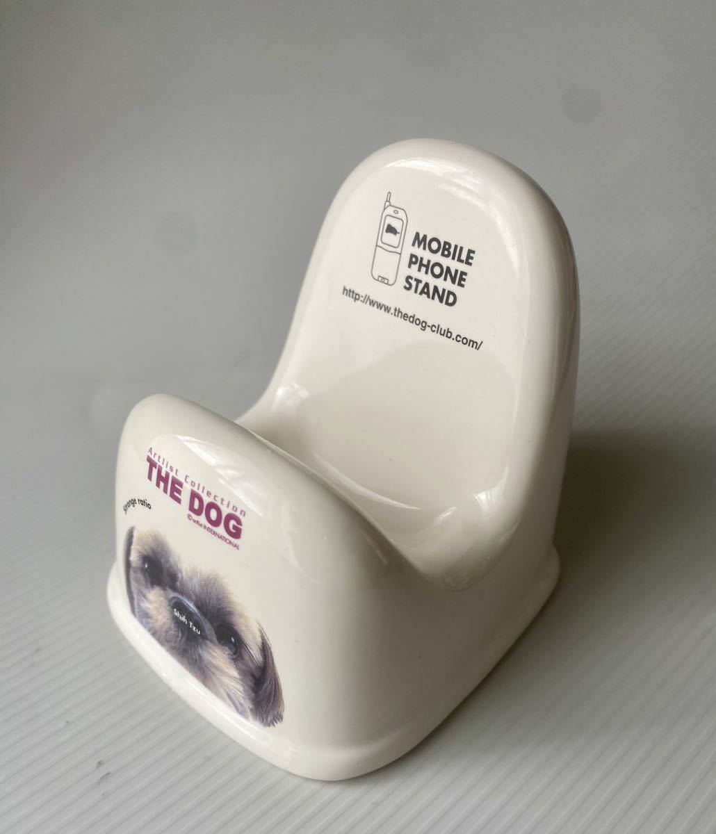 スマホスタンド「THE DOG シーズー犬」展示品　保存品　レトロ品　陶器製 Mobile phone stand インテリア雑貨_画像2