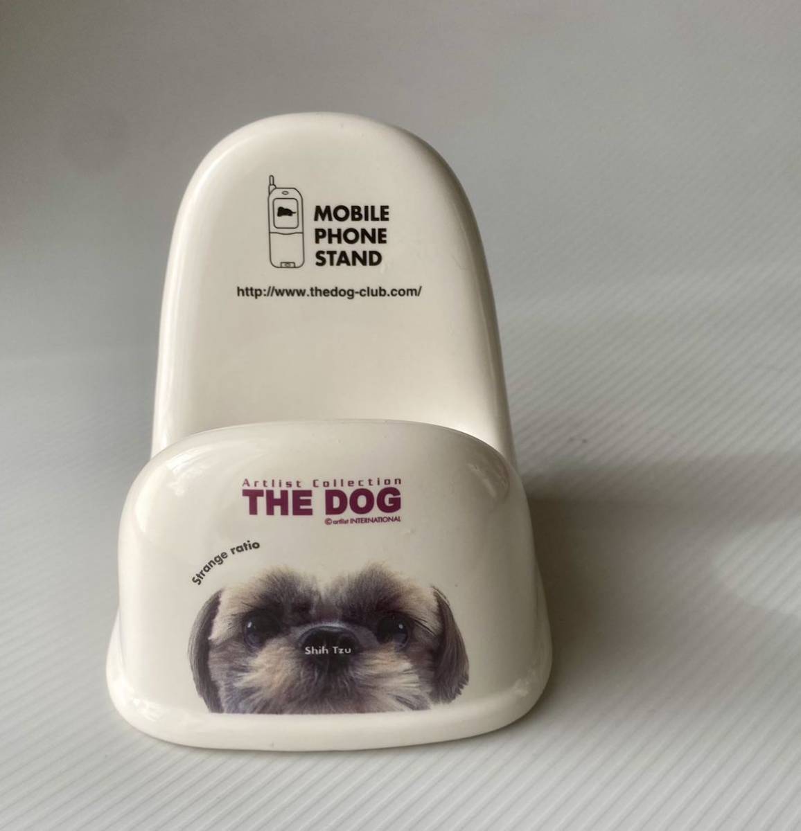 スマホスタンド「THE DOG シーズー犬」展示品　保存品　レトロ品　陶器製 Mobile phone stand インテリア雑貨_画像6