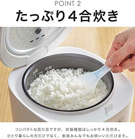 中古 動作確認 simplus シンプラス マイコン式 4合炊き炊飯器  SP-RCMC4  黒 ブラック 一人暮らし 多機能 シンプルモダンの画像7