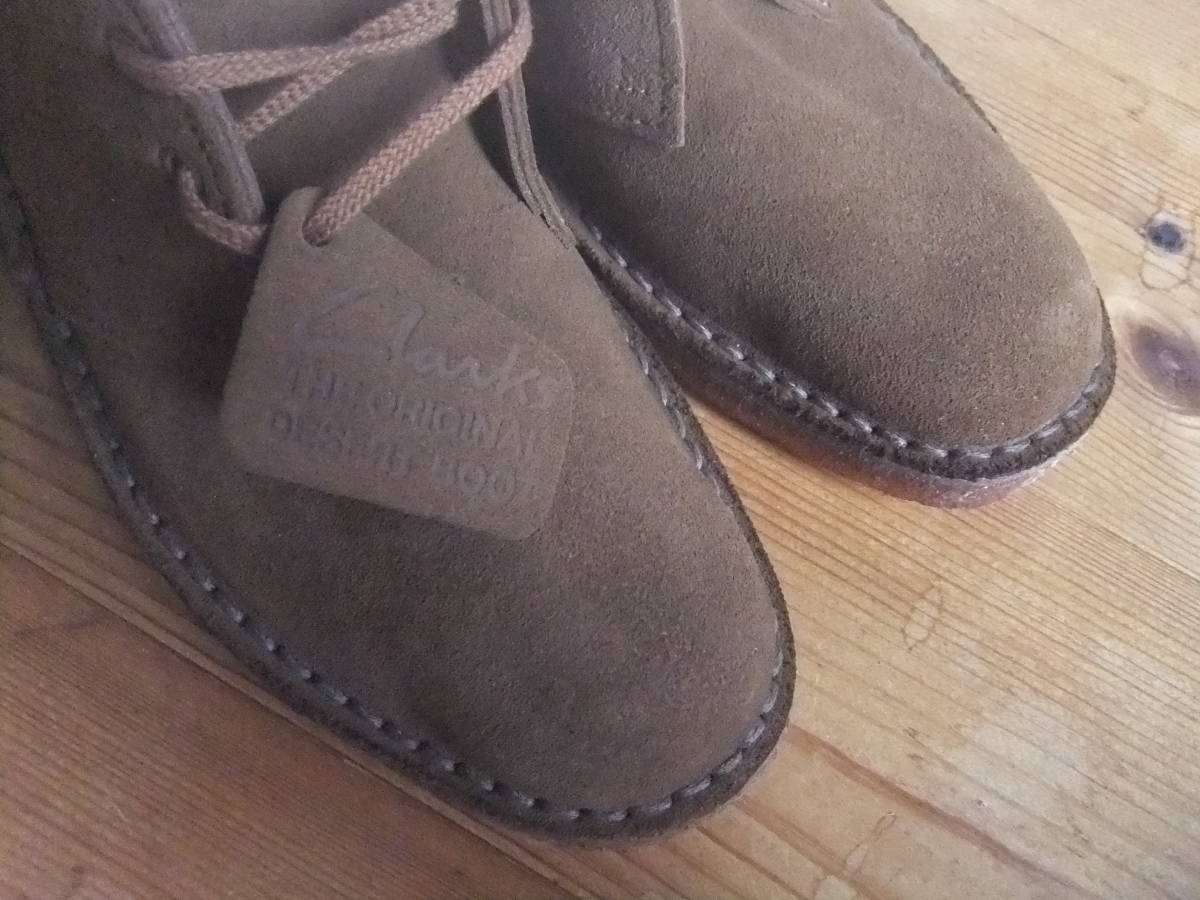 英国製 イングランド 廃番 CLARKS クラークス オリジナルズ DESERT BOOTS 茶 ブラウン スエード ウィメンズ デザートブーツ 新品_画像9