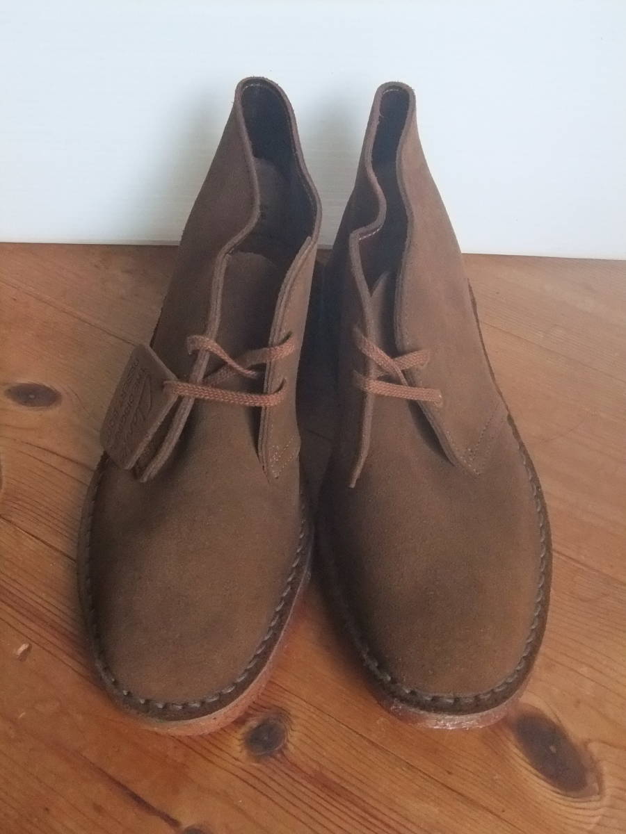 英国製 イングランド 廃番 CLARKS クラークス オリジナルズ DESERT BOOTS 茶 ブラウン スエード ウィメンズ デザートブーツ 新品_画像2