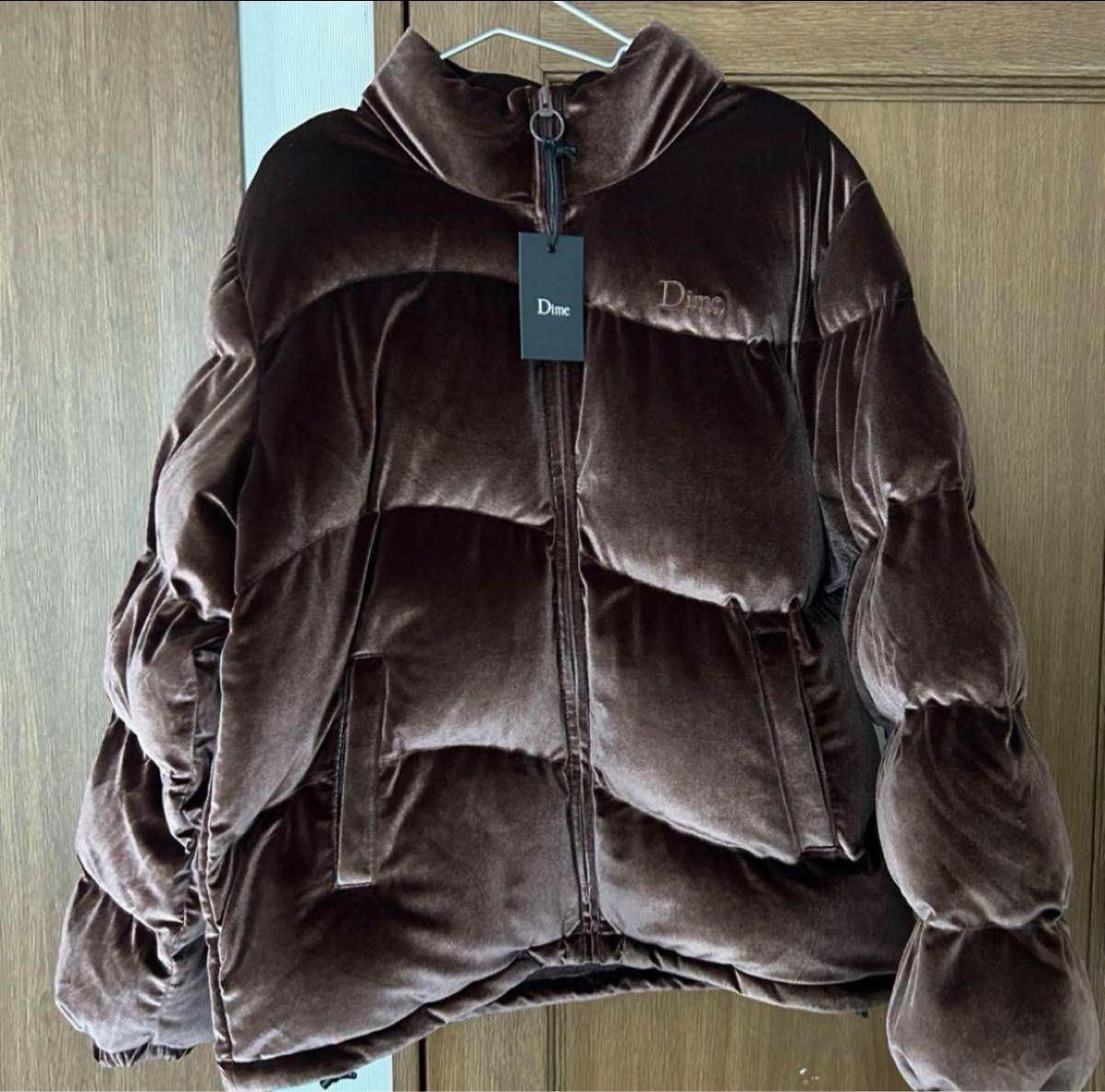 DIME VELVET QUILTED PUFFER Lサイズ ブラウン ダウン|Yahoo DIME VELVET QUILTED PUFFER Lサイズ ブラウン ダウン|Yahoo