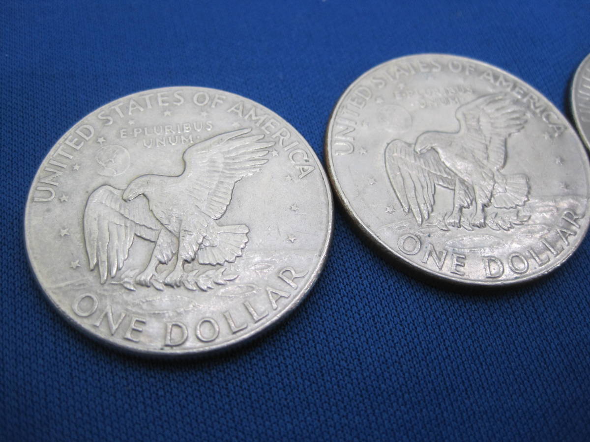 〇ドル 硬貨 LIBERTY リバティ アイゼンハワー １ドル硬貨 ONE DOLLAR 1ドル アメリカ コイン 1977年 1枚/1978年 2枚 おまとめ3枚_画像5