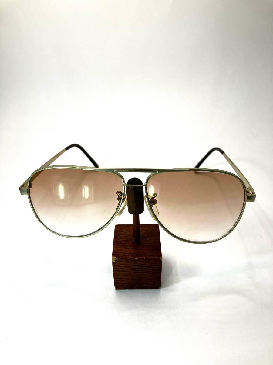 昭和時代サングラス ジャンク品【 ツーブリッジ オート】金色 昭和時代サングラス ジャンク品【 ツーブリッジ オート】金色