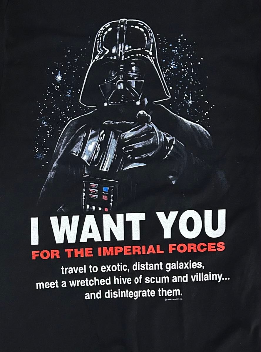 90s STARWARS ダースベイダー　I WANT YOU Tシャツ