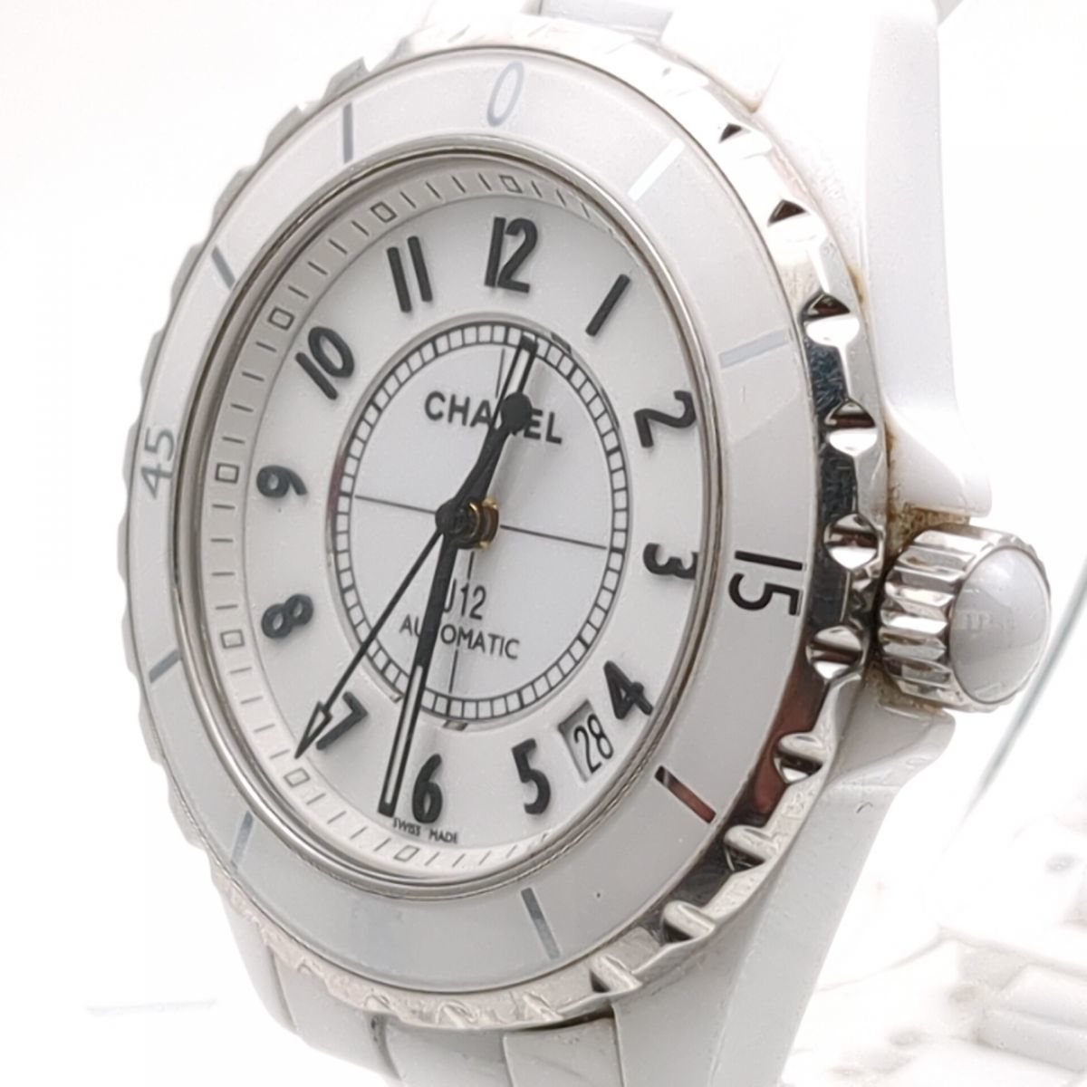  Chanel CHANEL H0970 J12 white ceramic Date self-winding watch men's guarantee - card attaching height island shop Yokohama shop buy wristwatch *3107/SBS according shop 