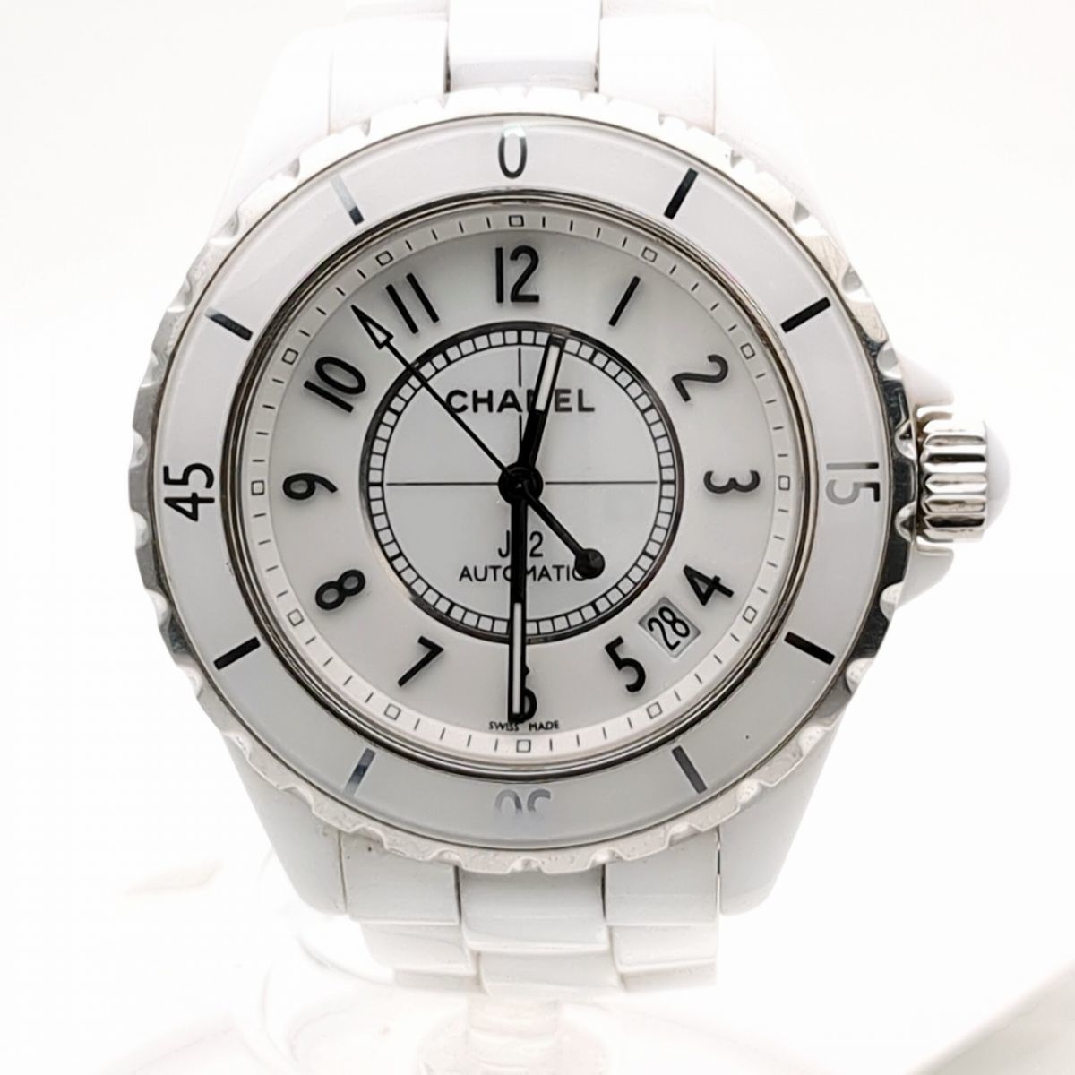  Chanel CHANEL H0970 J12 white ceramic Date self-winding watch men's guarantee - card attaching height island shop Yokohama shop buy wristwatch *3107/SBS according shop 