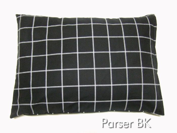Sサイズ枕カバー パーサー 黒 チェック柄 ピローケース 35×50cm_画像1