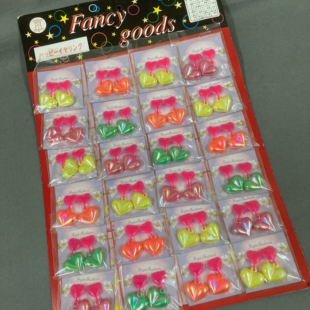 昭和レトロ ハッピーイヤリング 24セット付 ファンシー レトロポップ 駄菓子屋_画像9