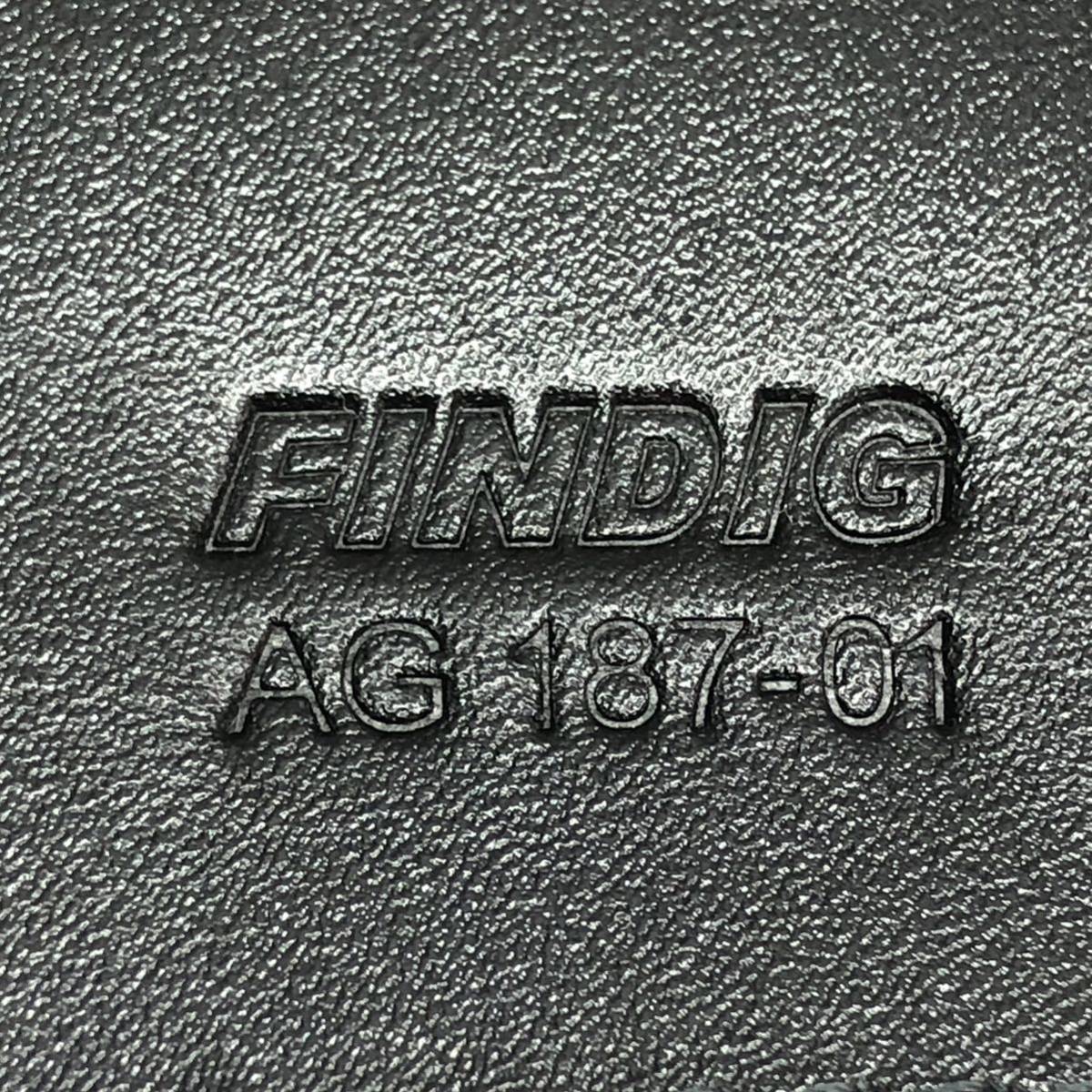 T■① 未使用 FINDIG フィンディング STINGRAY SKIN スティングレイ スキン エイ革 AG 187-01 長財布 ウォレット ブラック W19cm 保管品_画像7