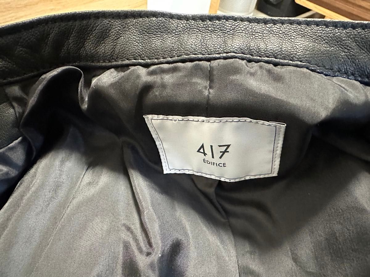 417エディフィス　レザージャケット　サイズS　ライダースジャケット