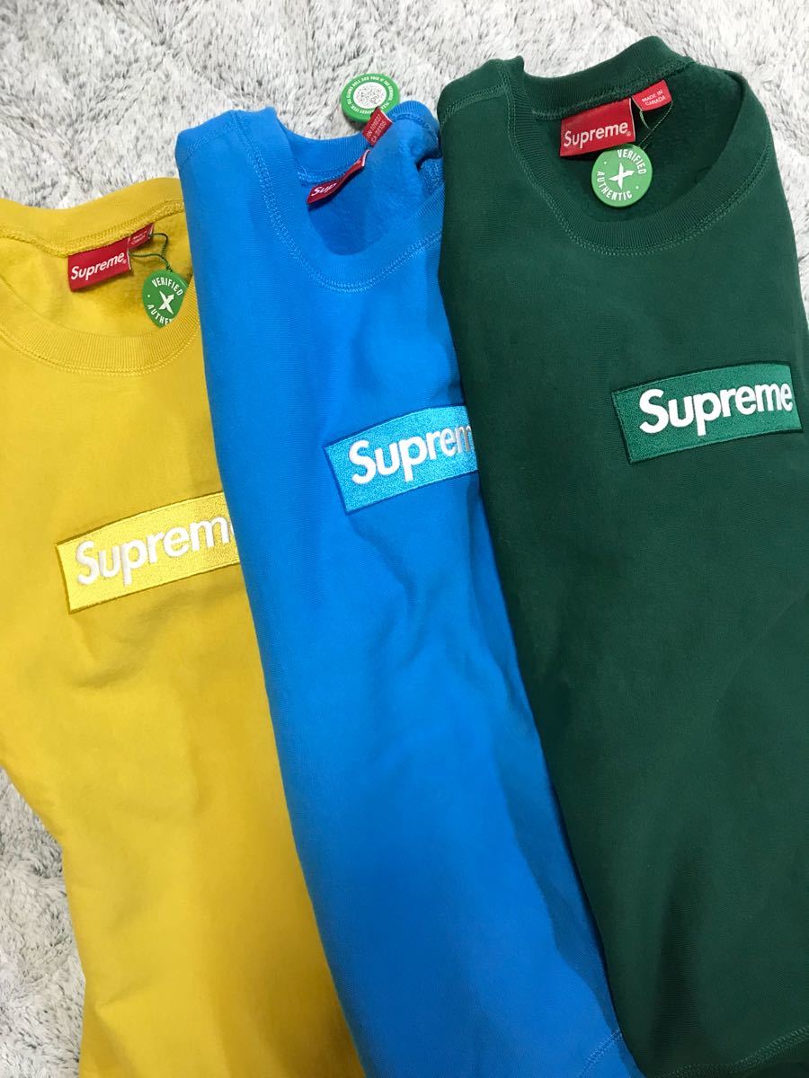  原文:即発可Supreme Box Logo Sweatshirt 3色セット