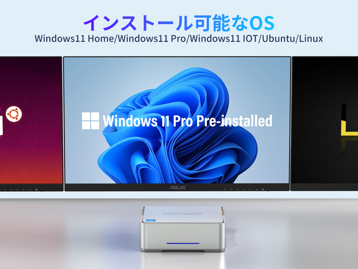 ミニPC n95 Intel 12世代 mini pc 8GB 256GB 小型pc 4C4T 7nm ミニパソコン 超小型デスクトップpc 3画面出力 4KHD 省スペ_画像6