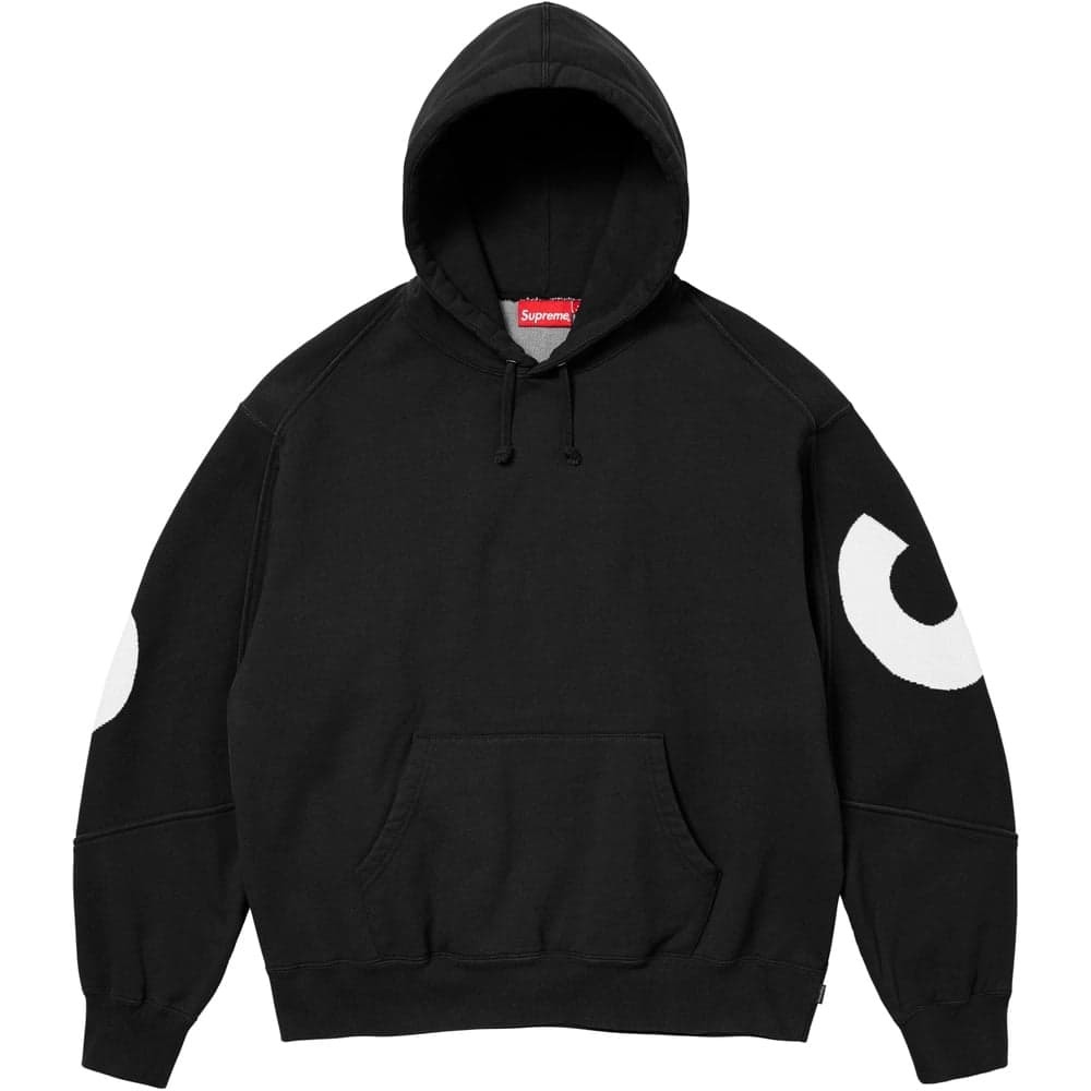 新品未開封品 SUPREME Big Logo Jacquard Hooded Sweatshirt Black パーカー 23FW フード 黒_画像3