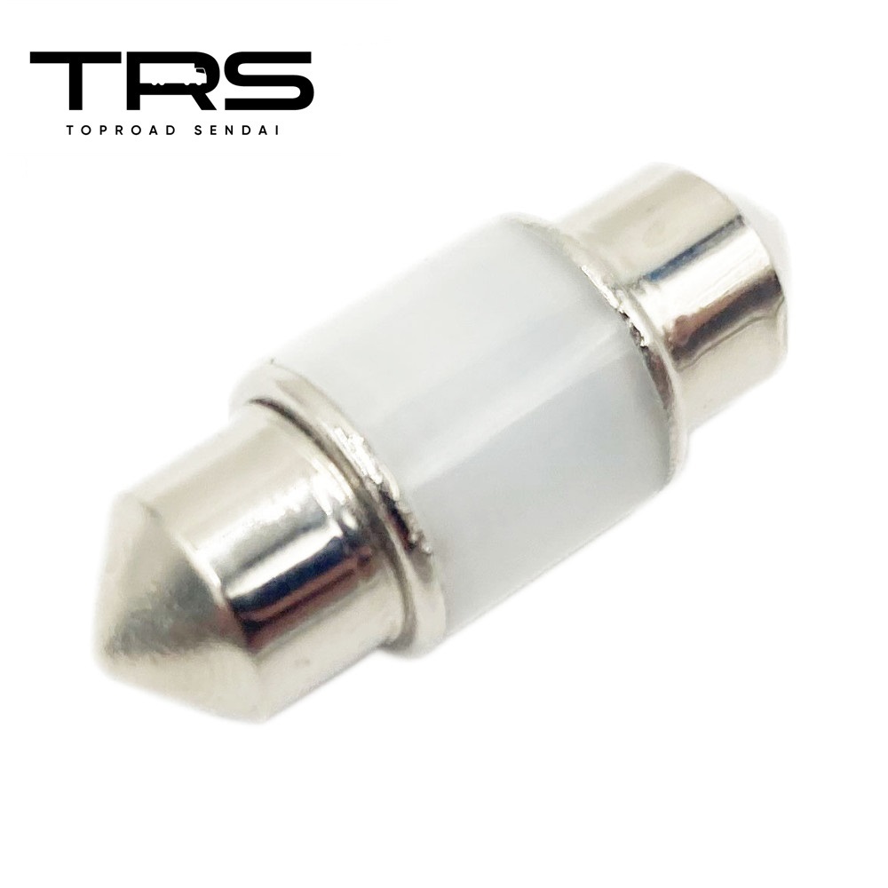 TRS 超高輝度 LEDバルブ T8×28mm ホワイト 12V/24V共用 ルーム球 マクラ球 310110_画像1