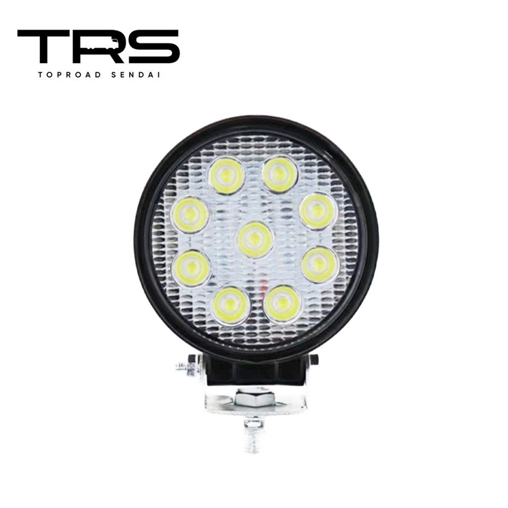 TRS LEDワークランプ 薄型 作業灯 白 ホワイト 丸型 LED9 12/24V共用 防水 IP67 326007_画像1