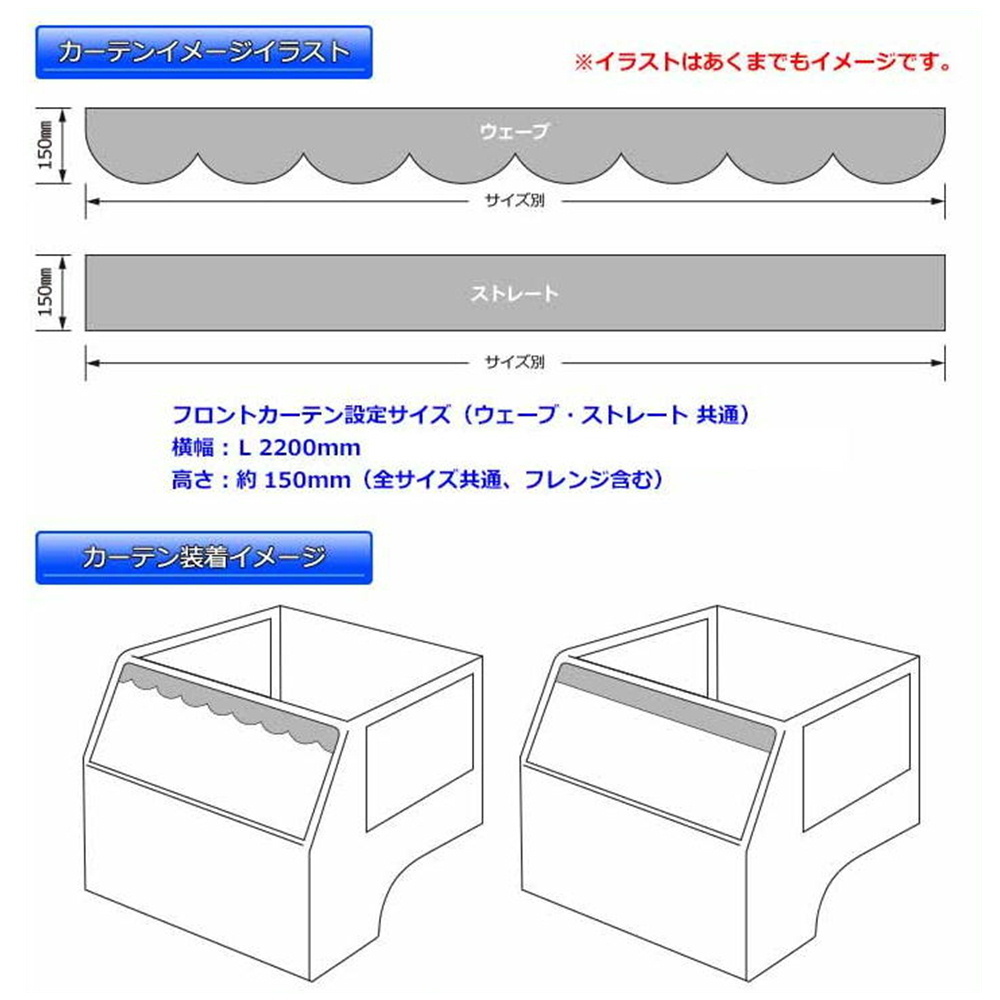 トラック カーテン 雅 薔薇柄 バラレース フロントカーテン L 2200mm 直型 ストレート ブラック_画像3