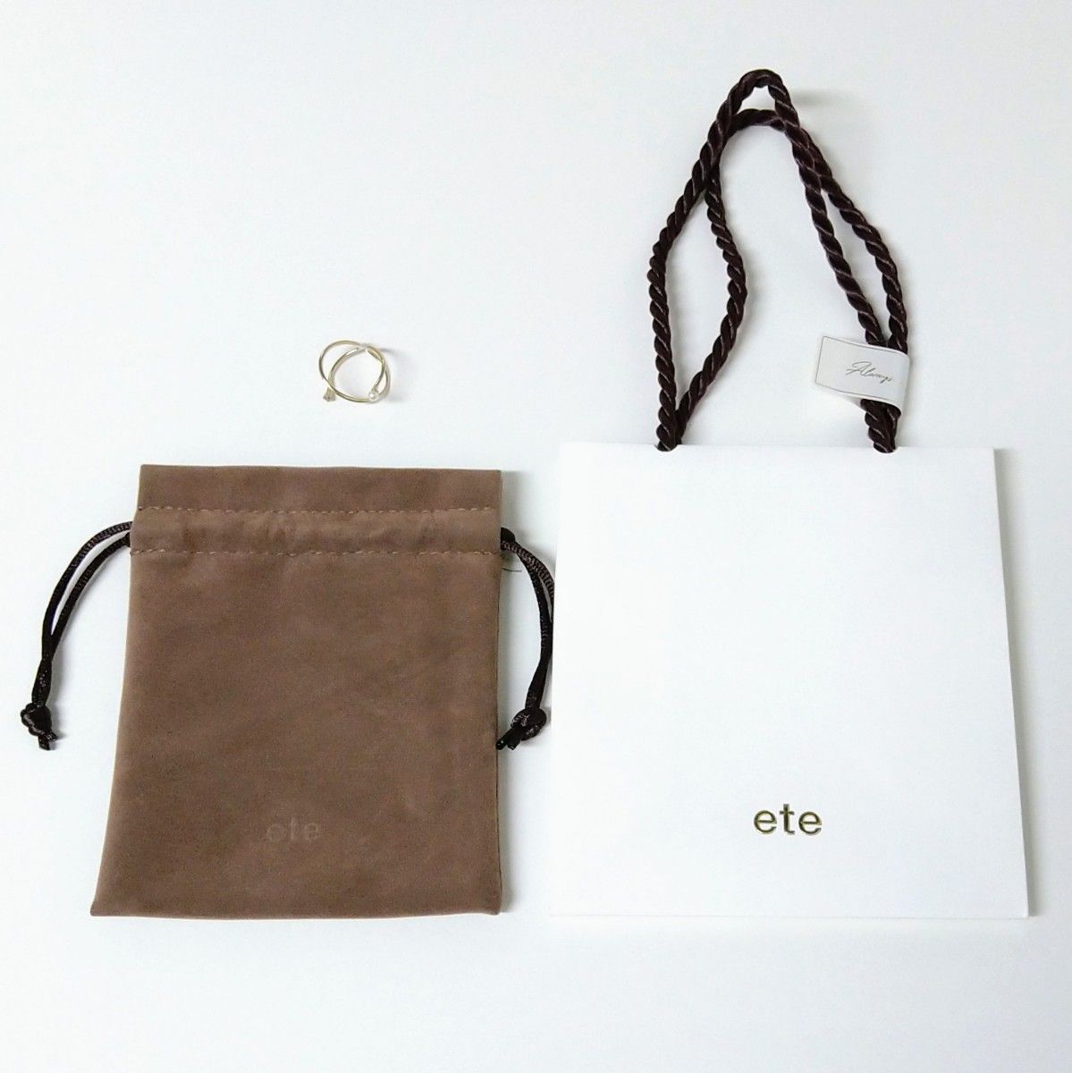 ete(エテ) K10YG パール/ブラウンダイヤモンド リングカフ ete(エテ) K10YG パール/ブラウンダイヤモンド リングカフ