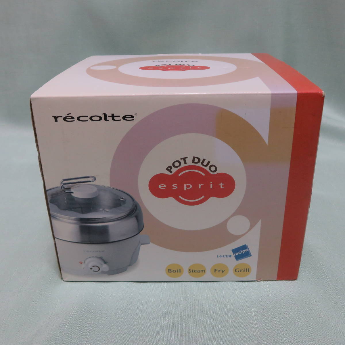 シ1702◆未使用 recolte pot duo esprit レコルトポットデュオ エスプリ レシピ本付き◆の画像1