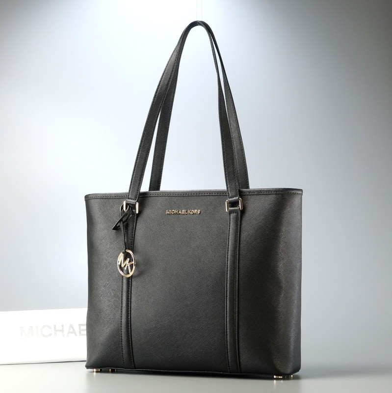 MF8686*MICHAEL KORS マイケルコース*レザー トートバッグ*ショルダーバッグ*A4対応*肩掛け*鞄*35S7GD4T3L*ブラック_画像1