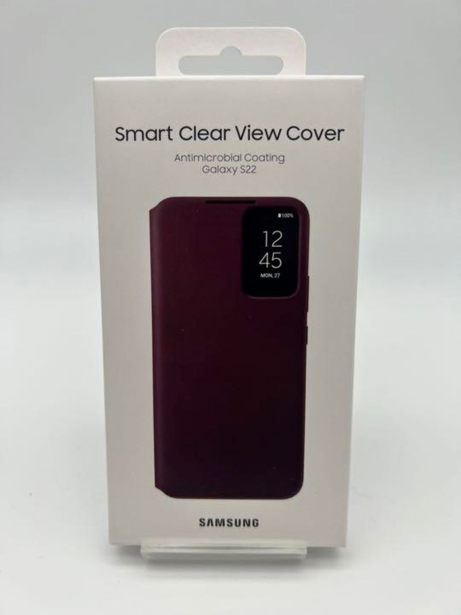 Galaxy S22 Smart Clear View Cover　バーガンディ
