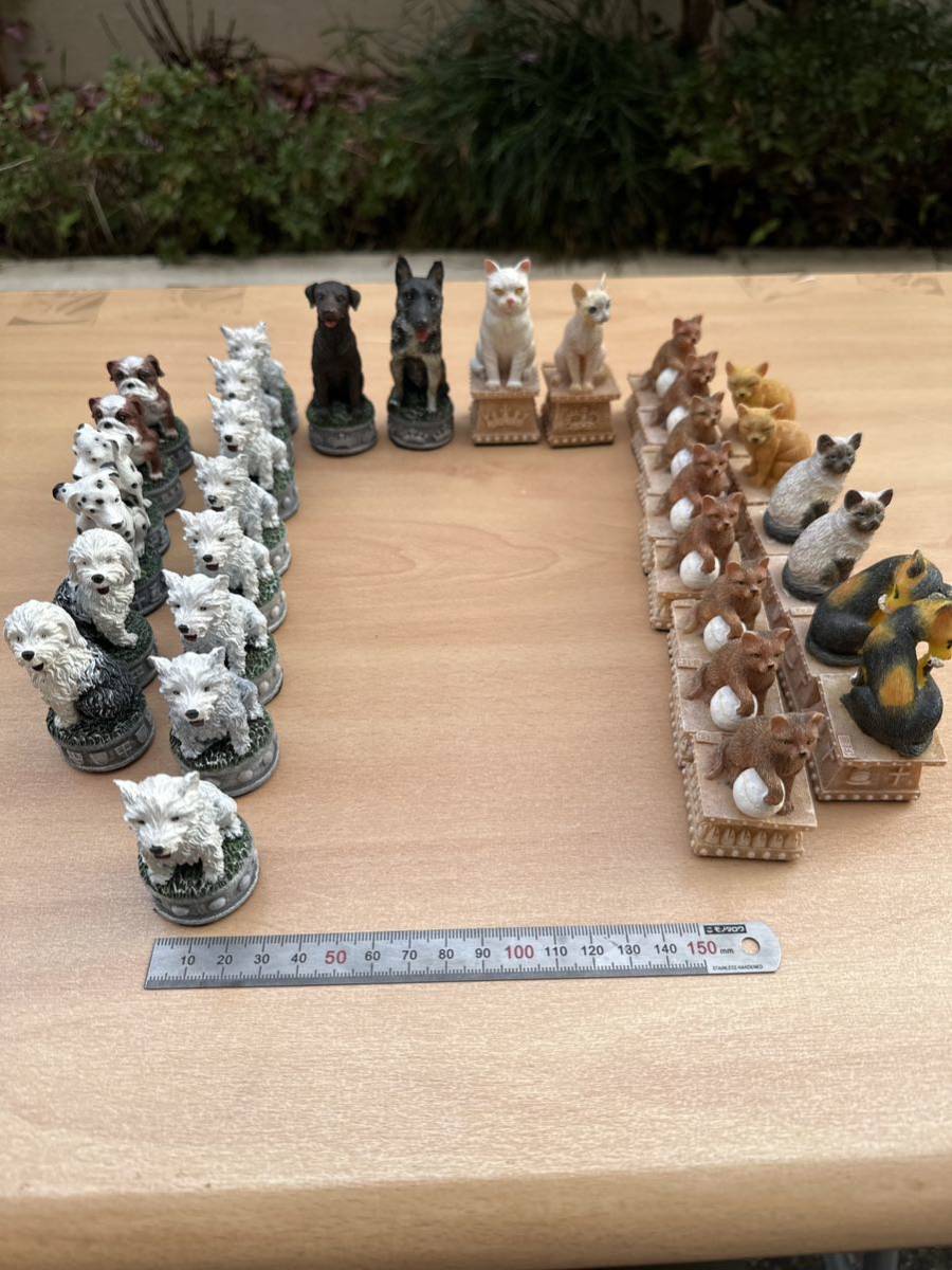 A-8 犬猫のチェス駒のみ_画像1