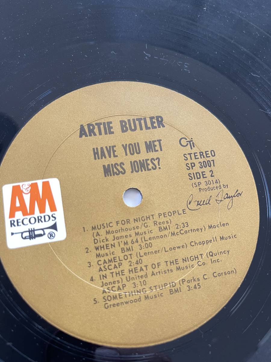 ARTIE BUTLER / HAVE YOU MET MISS JONES? US盤　オリジナル_画像3