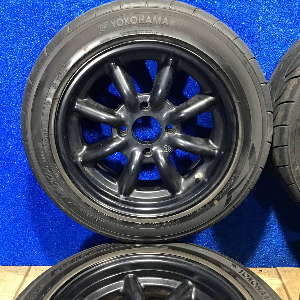 [AK-0014167] AE86 ハチロク RSワタナベ 8スポーク F815-70 15x7J +15 ナット付 195/55R15 AD08 TSP861_画像3