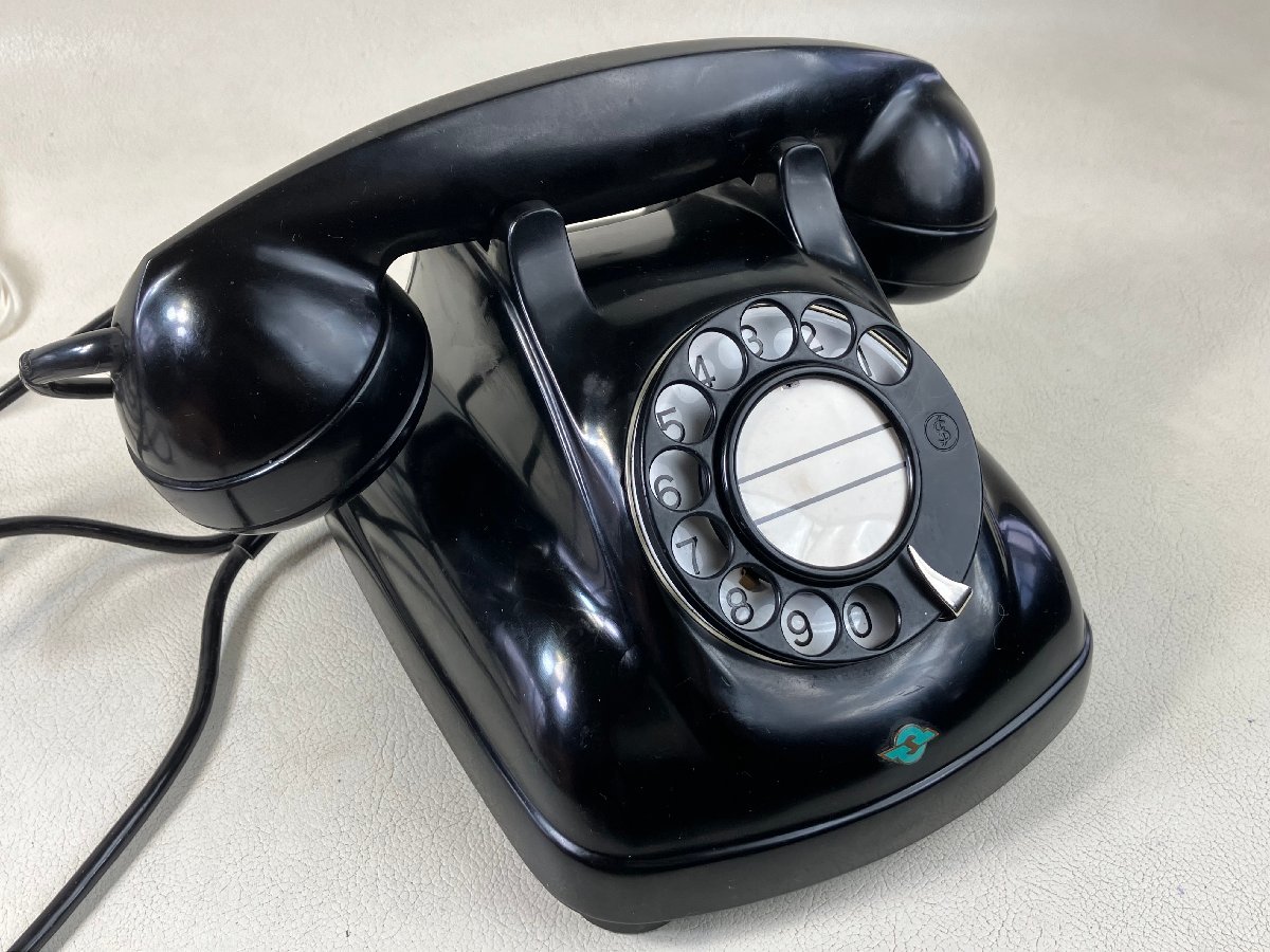 黒電話 4号電話機 箱付き 電電公社 モジュラージャック仕様 光回線可(受信しましたがベルNG）ジャンク 1968年 昭和レトロ A_画像3