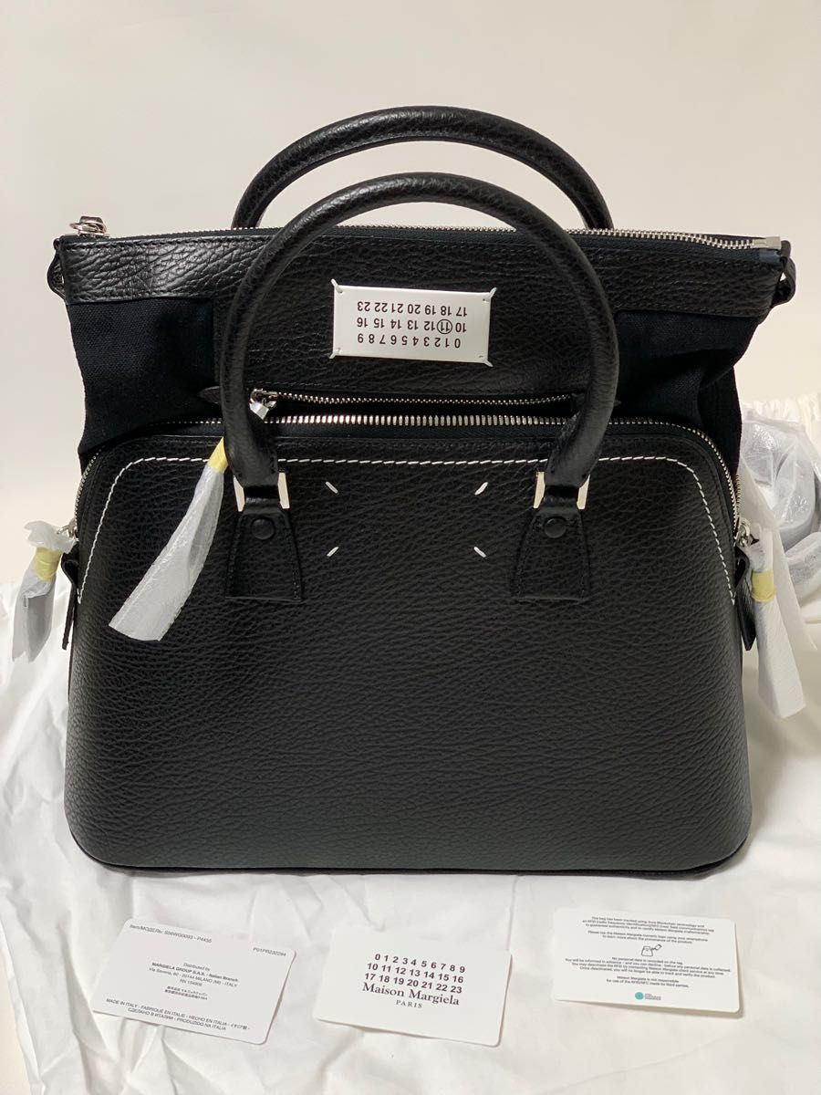 新品《 Maison Margiela 》5AC ミディアム / マルジェラ ハンドバッグ ショルダーバッグ レザー ブラック