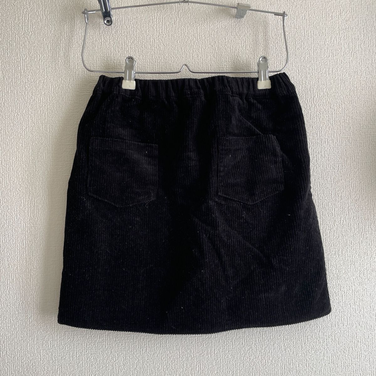 grl グレイル　セットアップ　黒　コーデュロイ　台形スカート　ミニスカート