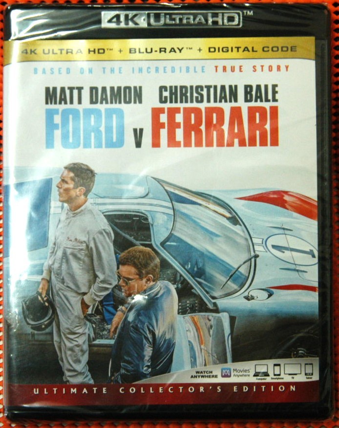 FORD v FERRARI フォードvsフェラーリ 4K UHD(4K ULTRA HD+Blu-ray Disc+Digital movie code) 未開封 日本語音声+字幕あり GT40 Le Mans_4K+Blu-ray 2枚組 未開封