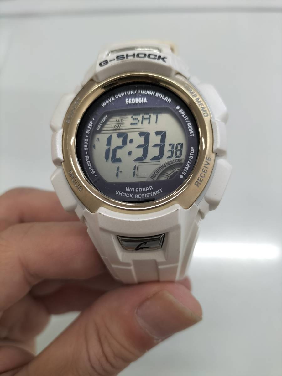 【非売品】【中古】G-SHOCK 腕時計 ホワイト ジョージア景品 タフソーラーrの画像1