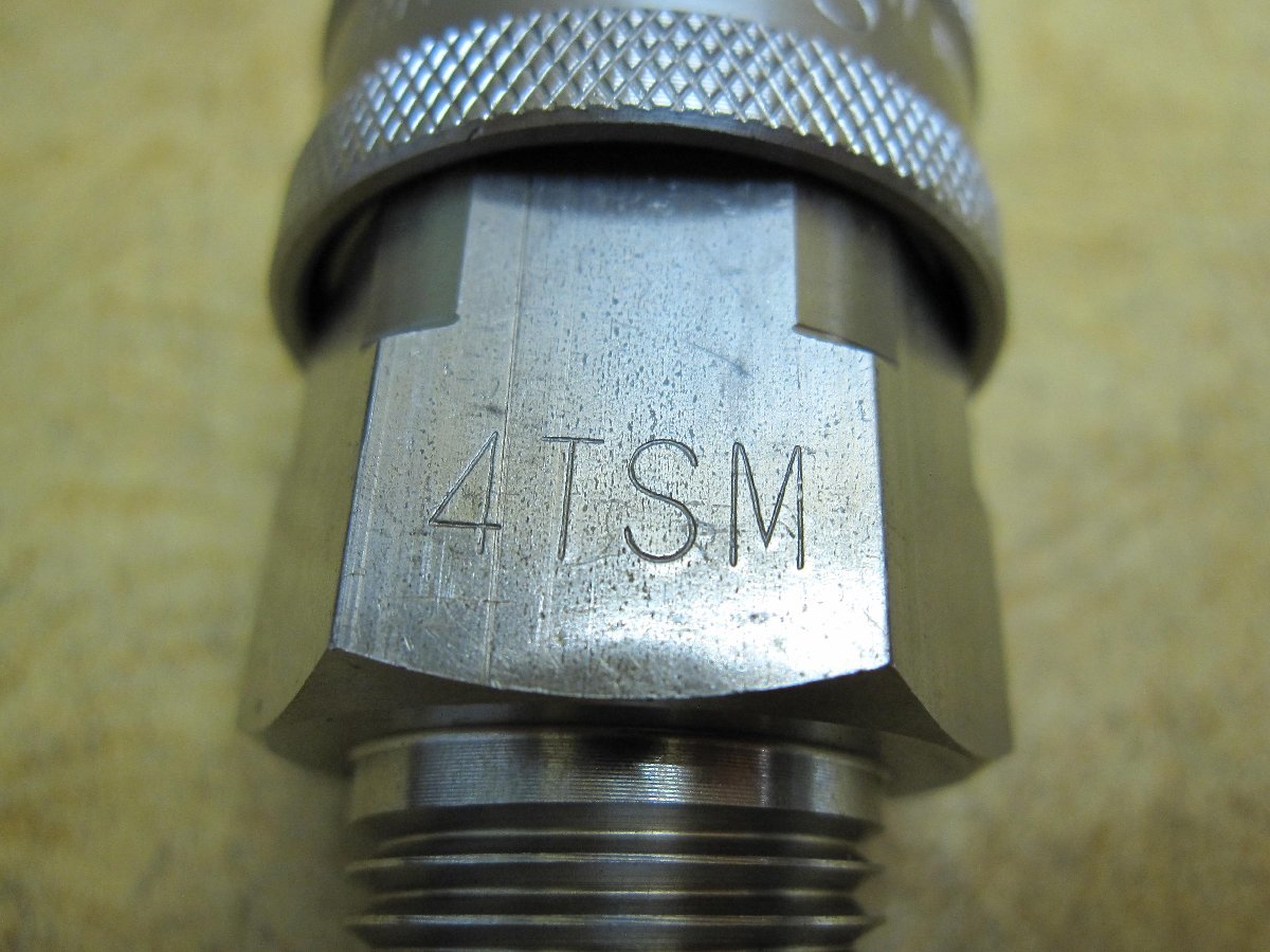 送料無料 保管品 日東工器 ワンタッチカプラ カプラ メス 4TSM SUS303M SG SUS 1/2 ステンレス 0-7.5MPa カプラー coupler Coupler 47_画像2