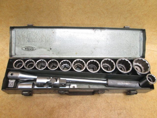 KOTO ソケットレンチセット 差込角 19mm(3/4) 11個(24-46mm) 46mmのみKTC 自動車整備工具 メンテナンス_画像1