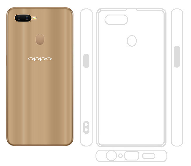 Ｂ級品 OPPO AX7 透明 ソフト TPU ケース_画像1