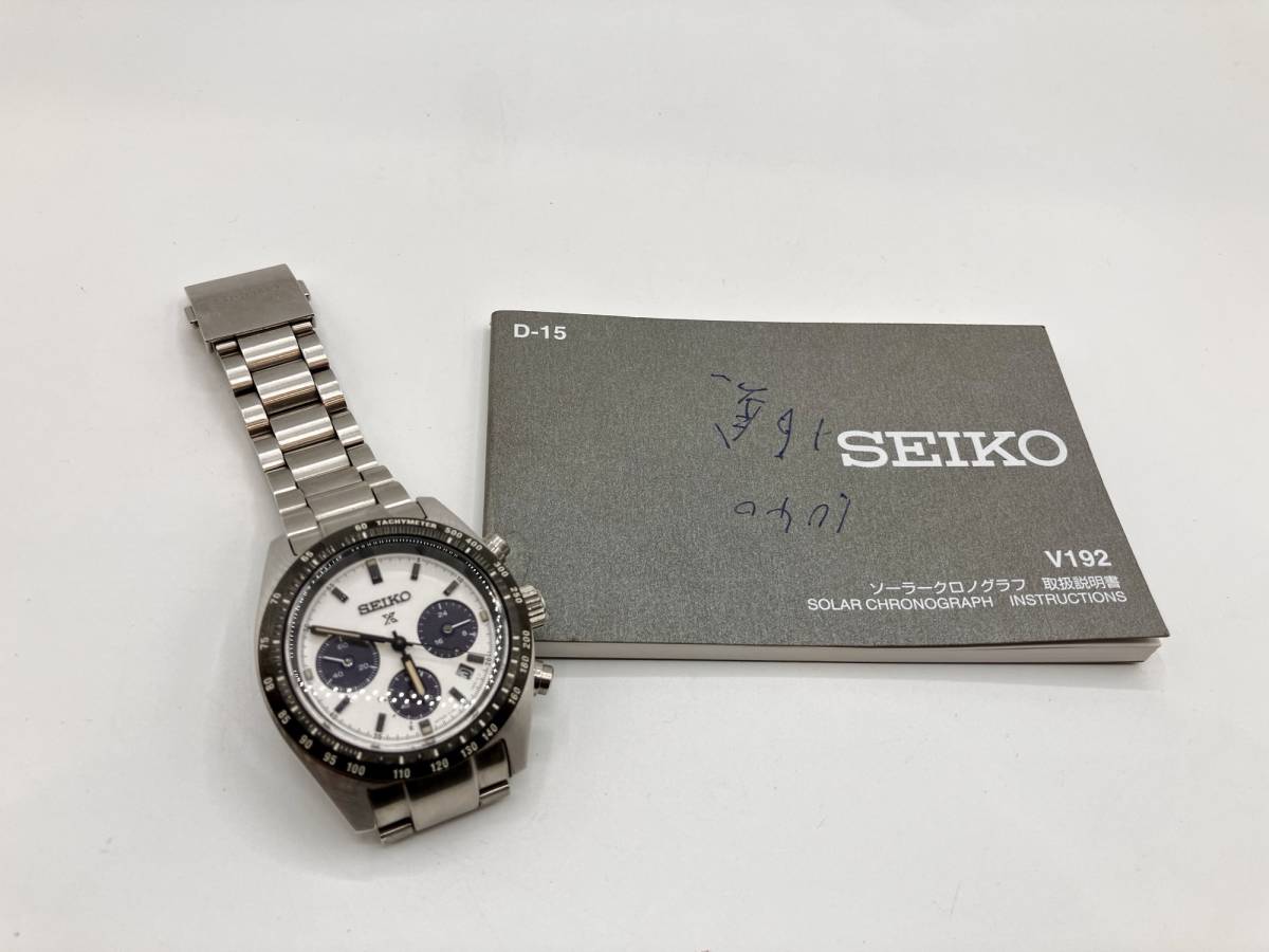アナログ腕時計 SEIKO セイコー V192-0AF0 メンズ ソーラークロノグラフ デイト◆7016_画像8