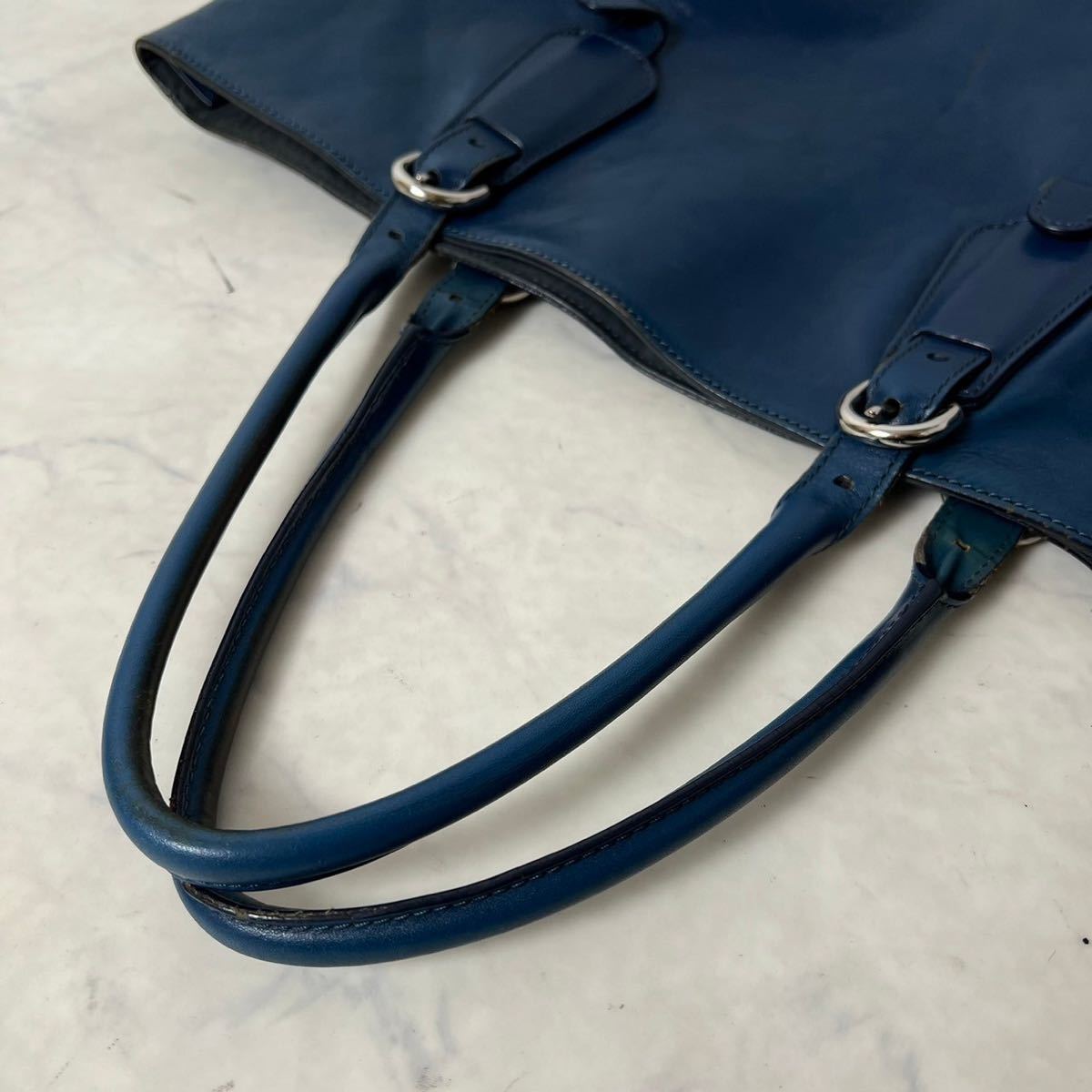  Hirofu большая сумка ручная сумочка бизнес A4 соответствует большая вместимость плечо ..[ редкий цвет ] все кожа натуральная кожа голубой HIROFU мужской 231130