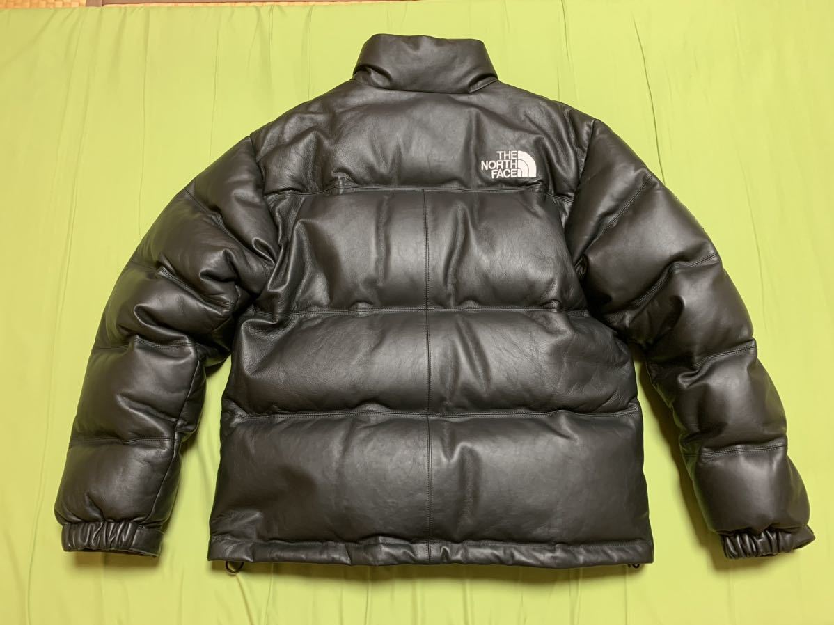  Supreme The North Face Leather Nuptse Jacket 17AW 国内正規品_画像2