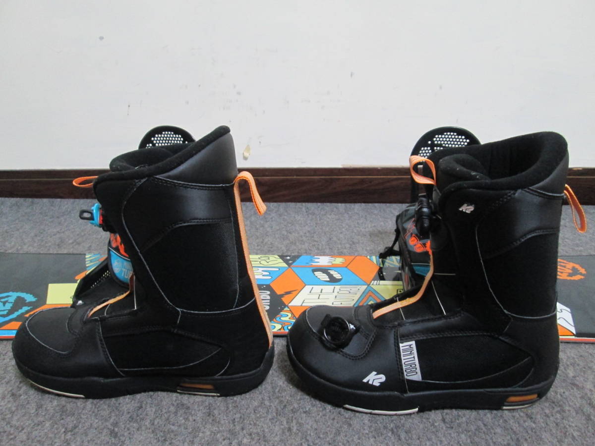 送料無料 K2 子供用 スノーボード 3点セット 板:ミニターボ 120cm ブーツ:ボアシステム 22cm 管理番号:16_画像5