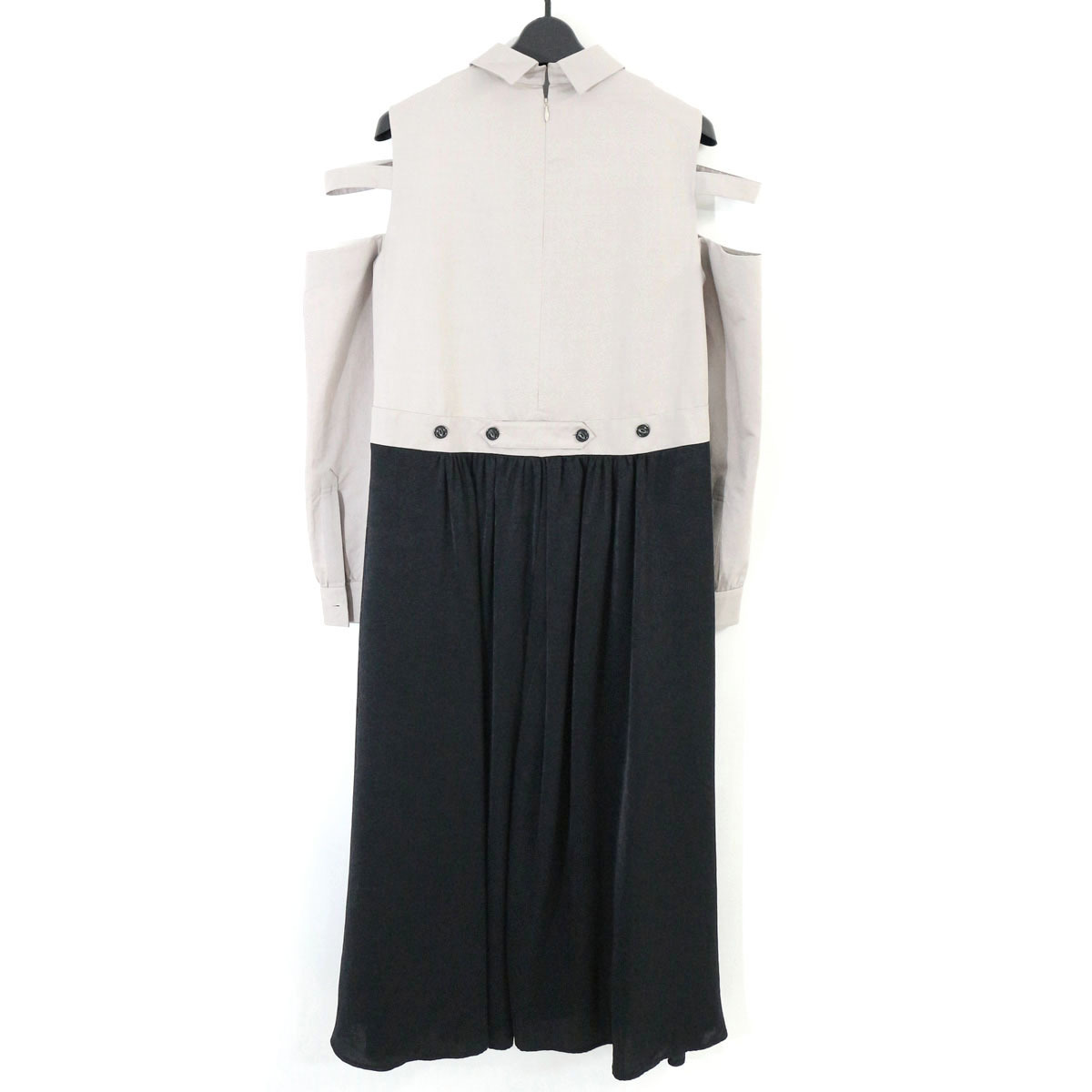 ha | za | ma 定価50,600円 20SS シャツとドレスの二重装 / ワンピース S ハザマ hazama_画像2