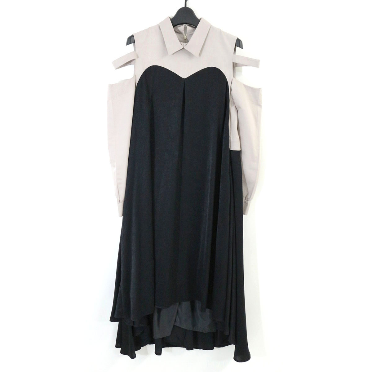 ha | za | ma 定価50,600円 20SS シャツとドレスの二重装 / ワンピース S ハザマ hazama_画像1