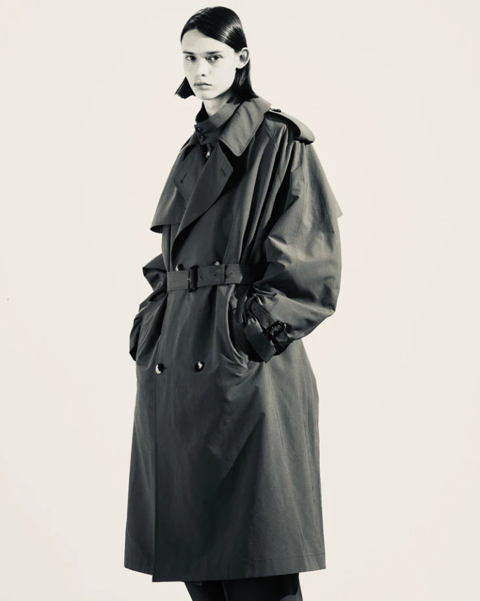 The CLASIK 定価99,000円 23SS TRENCH COAT オーバーサイズドトレンチコート 46 23SS-CKCT-004 ザ クラシック_画像8