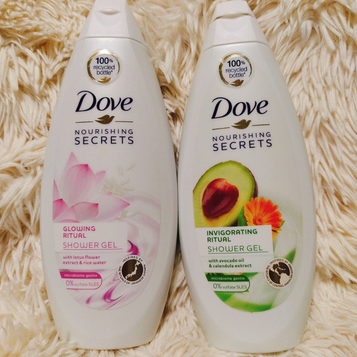 Dove ボディーソープ フラワー シャワージェル　アボカド　カレンデュラ　エキス　香り　ボディーウォッシュ　石鹸　お風呂　