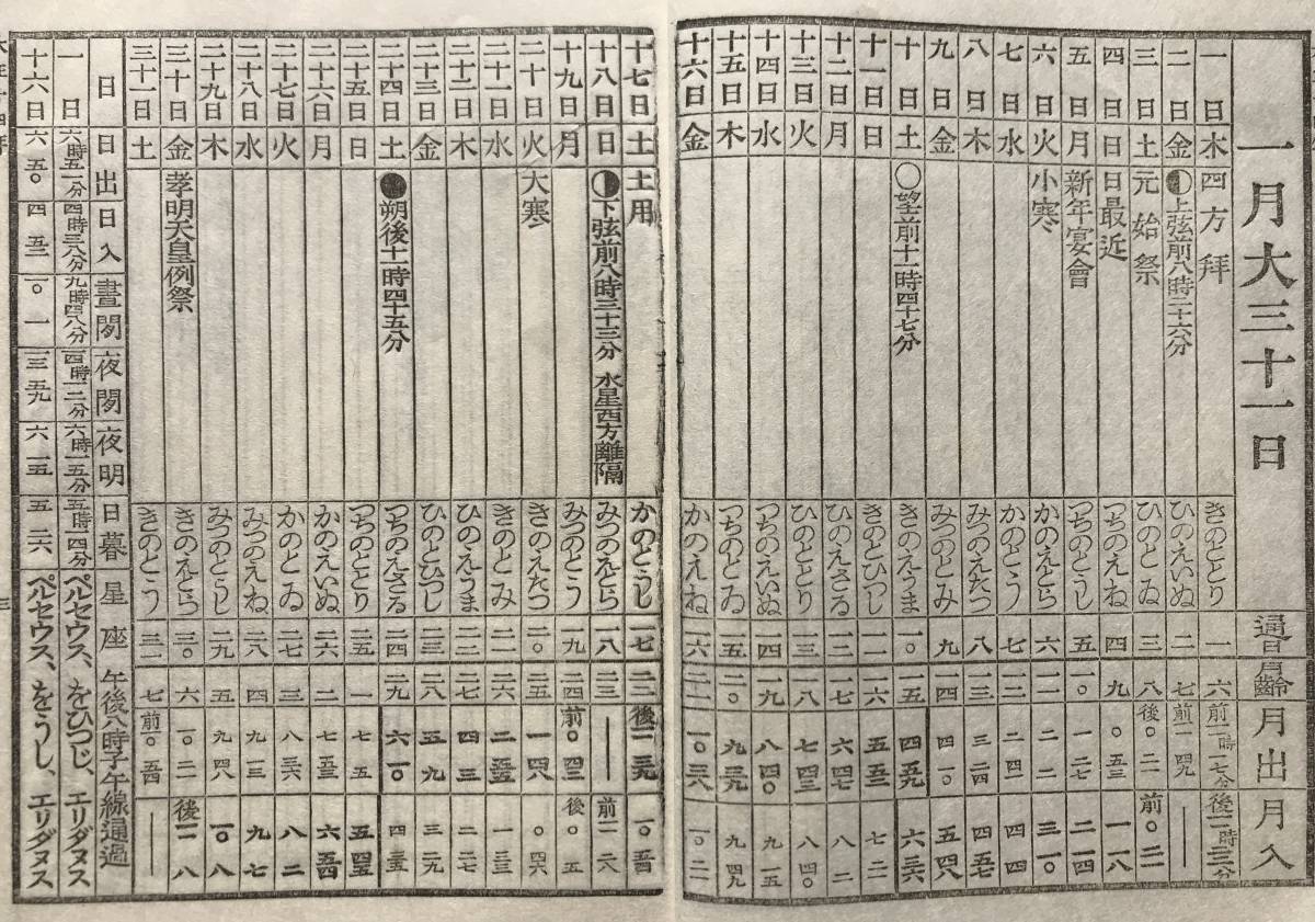 大正14年】大正十四年略本暦 伊勢神宮 神部署 大正14年 1925年 大正14年】大正十四年略本暦 伊勢神宮 神部署 大正14年 1925年
